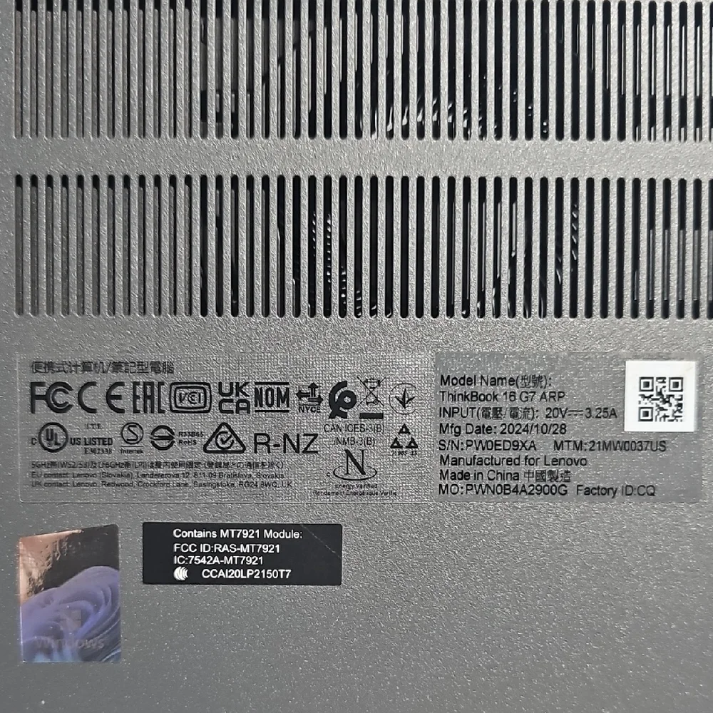 Lenovo Gray Laptop High-Performance ThinkBook